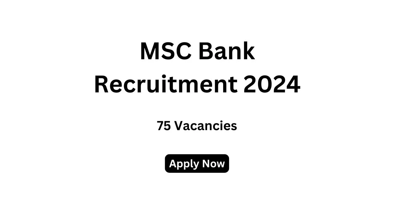 MSC Bank Recruitment 2024