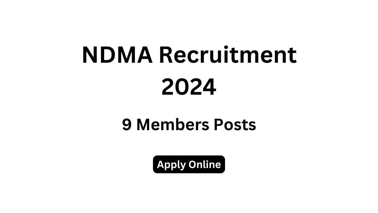 NDMA Recruitment 2024